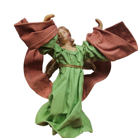 Vintage Paper Mache Kurt Adler Angel 5 inch Ornament Box Christmas Holiday - Picture 2 of 8